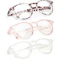 2/3 Pack Anti Fog Safety Glasses for Women Men Protection Blue Light Blocking Glasses Safety Goggles with Side Shields