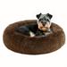 Dog Puppy Bed Cozy Anti-Anxiety Donut Cuddler Bed for Dogs and Cats - Soft Faux Fur Plush Cushion Bed for Small Medium and Large Pets - Calming and Warming Bed (Multiple Sizes Available)