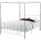 Stainless Steel Canopy Bed Frame Adjustable Bed Canopy Post Poles for Full Queen King Size Beds Bed Canopy Frame for Metal Platform Bed Wood Bed(Full/Queen/King) Silver