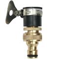 WhiteBeach Universal Adapter Faucet Tap Connectors Tap Garden Hose Quick Connector Copper Adapter 1/2 Inch to 3/4 Inch Male Thread (Golden and Black)