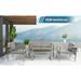 Kevinplus Aluminum Modern 4 Piece Sofa Seating Group For Patio Garden Outdoor