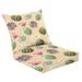 Outdoor Deep Seat Cushion Set 24 x 24 High detail succulent cactus seamless pattern Deep Seat Back Cushion Fade Resistant Lounge Chair Sofa Cushion Patio Furniture Cushion