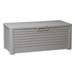 Florida 145 Gallon Lockable Deck Storage Box Bench for Outdoor Pool Patio Garden Furniture or Indoor Toy Bin Container Warm Grey