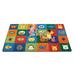 Carpets for Kids 1254 4 x 6 ft. Kidsoft Animal Patchwork Rug - Primary Rectangle