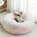 Dog Puppy Bed Cozy Anti-Anxiety Donut Cuddler Bed for Dogs and Cats - Soft Faux Fur Plush Cushion Bed for Small Medium and Large Pets - Calming and Warming Bed (Multiple Sizes Available)