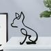 Guolarizi Sculpture Personalized Art Gift Minimalist Decoration Dog Metal Decoration Hangs