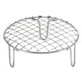 Uxcell Round Cooking Rack 5.9-inch Stainless Steel Cross Wire Barbecue Grill Net Racks with 50mm Legs