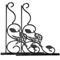 2 Pcs Hook Coat Hangers Plant Hanging Brackets Bird Feeder Planter Iron