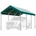 10 x 20 ft Heavy Duty Carport Car Canopy Garage Shelter for Outdoor Party Birthday Garden Boat Adjustable Height from 9.5 ft to 11 ft Green