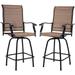 Sofia Outfitter Swivel Bar Package of 2 â€” Metal Height Patio Bar Chairs for Bistro Garden Patio