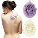 2 Pack Bath Shower Loofah Sponge Exfoliating Spa Pouf Shower Scrubber Bath Ball Mitten Glove Remove Body Dead Skin Deep Cleaning for Men and Women