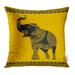 ARHOME Ornate Elephant Ideal Ethnic Tattoo Yoga African Thai Spirituality Pillowcase Cushion Cover 20x20 inch