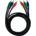 General Electric 6 ft Component Video Cable RCA Red Green Blue Plugs Black 33607