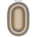 Colonial Mills 12 x 15 Beige and Blue Reversible Oval Area Rug