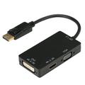 3-in-1 Adapter Displayport to HDMI/VGA/DVI Multifunction High Definition Converter Cable