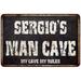 SERGIO S Man Cave Black Grunge Sign Home Decor Gift Cave Funny 208120004346