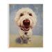 The Stupell Home Decor Collection Fish Eye White Dog Portrait Close Up Painting Wall Plaque Art 10 x 0.5 x 15