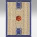 Furnish my Place Basketball Court Kids Blue Area Rug 4 5 x6 9