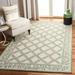 SAFAVIEH Chelsea Alecia Geometric Borders Wool Area Rug Ivory/Light Green 5 6 Round