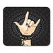 KDAGR Music Punk Rock Kids Woman Rocker Bracelet Metal Wrist Mousepad Mouse Pad Mouse Mat 9x10 inch