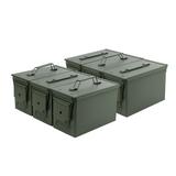 Tactical45 Ammo Can Set - 50 Cal Solid Steel 6 pack Military Metal Ammo Box Set