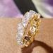 Elegant Triangle Zircon Ring - 18k Gold Plated Promise Ring for Women - Perfect for Evening Parties and Cocktail Parties