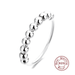 Anti-Anxiety Ring with Beads and Spinner - 925 Sterling Silver Fidget Ring for Women and Men - Relieve Stress and Anxiety with Spinning Ring