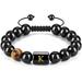 Kayannuo Christmas Clearance Black Stone Anklet Black Stone Beaded Bracelet Natural Stone Gemstone Anklet