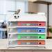 5-Tier Desktop File Organizer Paper Document Letter Tray Storage Rack Stackable