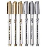 Mr. Pen- Metallic Paint Markers 6 Pack Silver and Gold Silver Paint Marker Gold Ink Pen Silver Pen Silver Markers Permanent Metallic Silver Ink Pen Gold Metallic Marker Gold Marker Gold Pen
