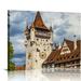 Nawypu Canvas Wall Art Castle Old Town Switzerland Framed Canvas Prints Modern Decor for Home Bathroom Office Farmhouse Canvas Artwork Poster Housewarming Gift for New Homeowners