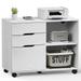 Living Pavilion Sweetcrispy Filing Cabinet 4-Drawer File Cabinet for Home Office Mobile Lateral Filing Cabinet Printer Stand with Open Storage Shelves for Kids Room