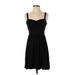 Jack by BB Dakota Casual Dress - A-Line Sweetheart Sleeveless: Black Print Dresses - Women's Size Small