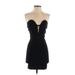 Foreign Exchange Cocktail Dress - Mini Sweetheart Sleeveless: Black Solid Dresses - Women's Size Small