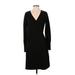 PrAna Casual Dress - Sweater Dress: Black Solid Dresses - Women's Size Small