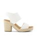 TOMS Women's White Majorca Rope Canvas Platform Sandals, Size 6