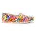 TOMS Women's Alpargata Painted Floral Espadrille Shoes Pink/Multi, Size 8
