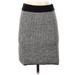 Lili Sidonio Molly Bracken Casual Skirt: Gray Grid Bottoms - Women's Size Small