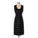 Rebecca Taylor Casual Dress - Sheath Scoop Neck Sleeveless: Black Print Dresses - Women's Size 2