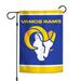 WinCraft Los Angeles Rams 12'' x 18'' Double-Sided Slogan Garden Flag