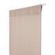 Vitrage 60 x 150 cm Passe Tringle Effet Lin Uni Taupe - Naturel