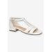 Wide Width Women's Aris Sandal by Easy Street in White (Size 7 W)