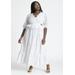 Plus Size Women's Ruffle Eyelet Maxi Dress by ELOQUII in Pearl (Size 24)