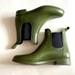 J. Crew Shoes | J.Crew Womens Chelsea Rain Boot Olive Moss Green Size 7m Bootie Pull On Euc | Color: Black/Green | Size: 7