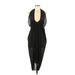 J.Crew Casual Dress - Midi Plunge Sleeveless: Black Solid Dresses - Women's Size Medium