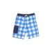 Hanna Andersson Board Shorts: Blue Checkered/Gingham Bottoms - Kids Boy's Size 130