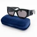 Gucci Accessories | New Gg1544s 001 Gucci Black Round Women Sunglasses Gucci Gg 1544s 001 Eyewear | Color: Black/Gray | Size: Os