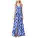 Michael Kors Dresses | Michael Kors Glazed Tile Royal Blue Sleeveless Maxi Dress In 0 | Color: Blue/White | Size: 0