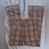 American Eagle Outfitters Pants & Jumpsuits | American Eagle Brown Plaid Flare Pants | Color: Brown/Tan | Size: 2