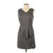 an original MILLY of New York Casual Dress - Party V-Neck Sleeveless: Black Solid Dresses - New - Women's Size 10